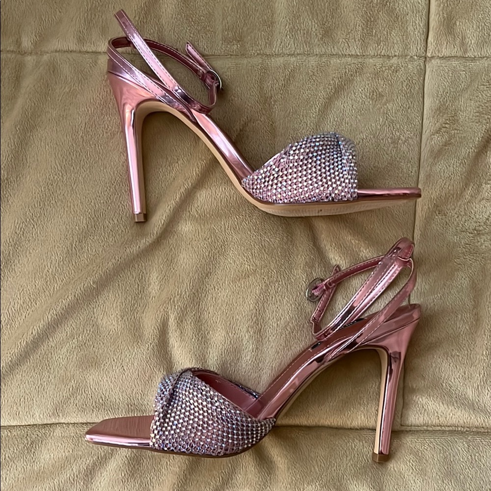 Nine West Pink Strappy Heels